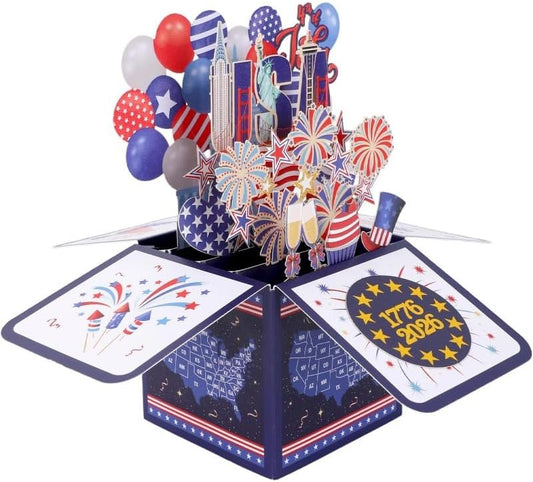 The USA 250th Semiquincentennial Pop-Up Box Card