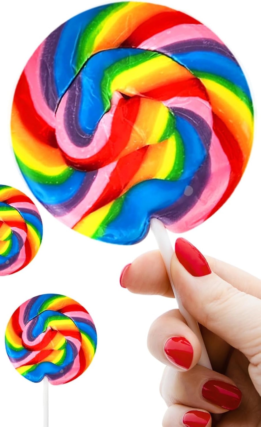 Rainbow Swirl Lollipop