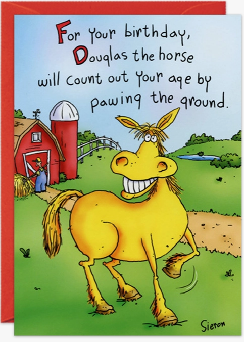 Douglas Counting - Humor Birthday Card