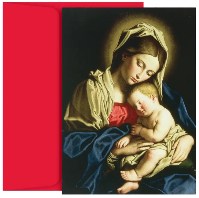 Madonna & Child At Rest Christmas Card