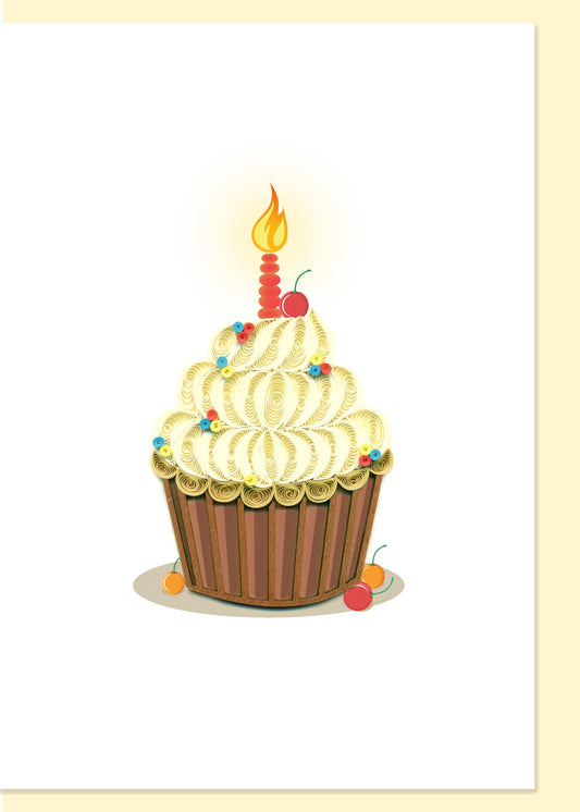 Happy Birthday Cupcake Quilling Card