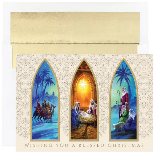 Blessed Christmas Triptych Card