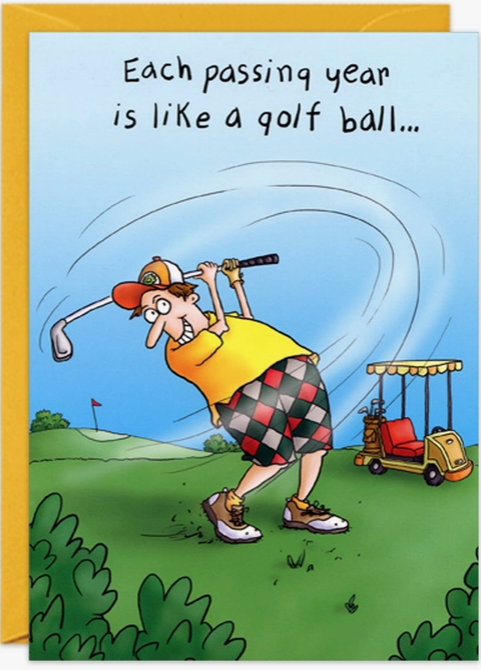 Golf Ball Humor Birthday Card