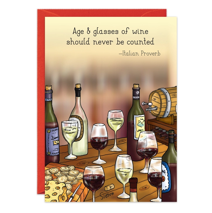 Italian Proverb - Funny Birthday Card