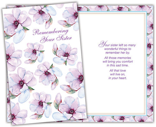 Remembering Your Sister - Sympathy Card