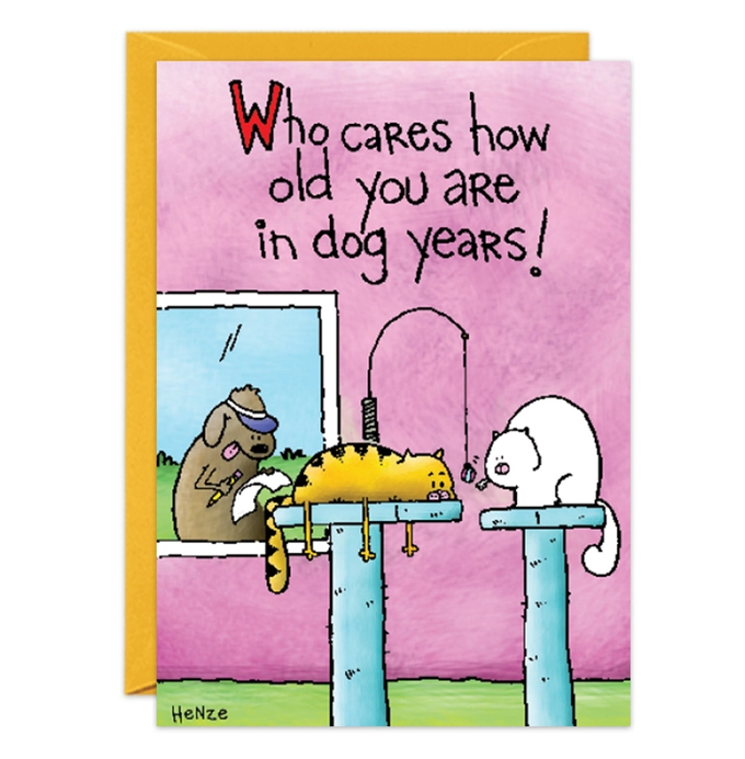 Dog Years - Funny Birthday Card