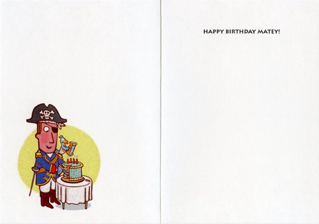 Pirate Pilates Humor Birthday Card