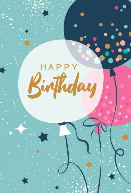 Happy Birthday Balloons Card