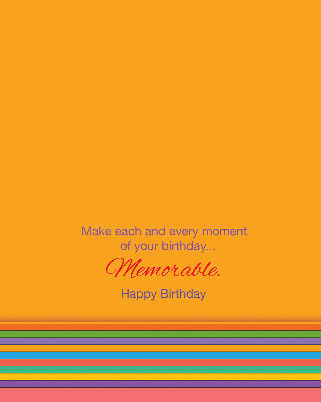 Vibrant Stripes Birthday Card