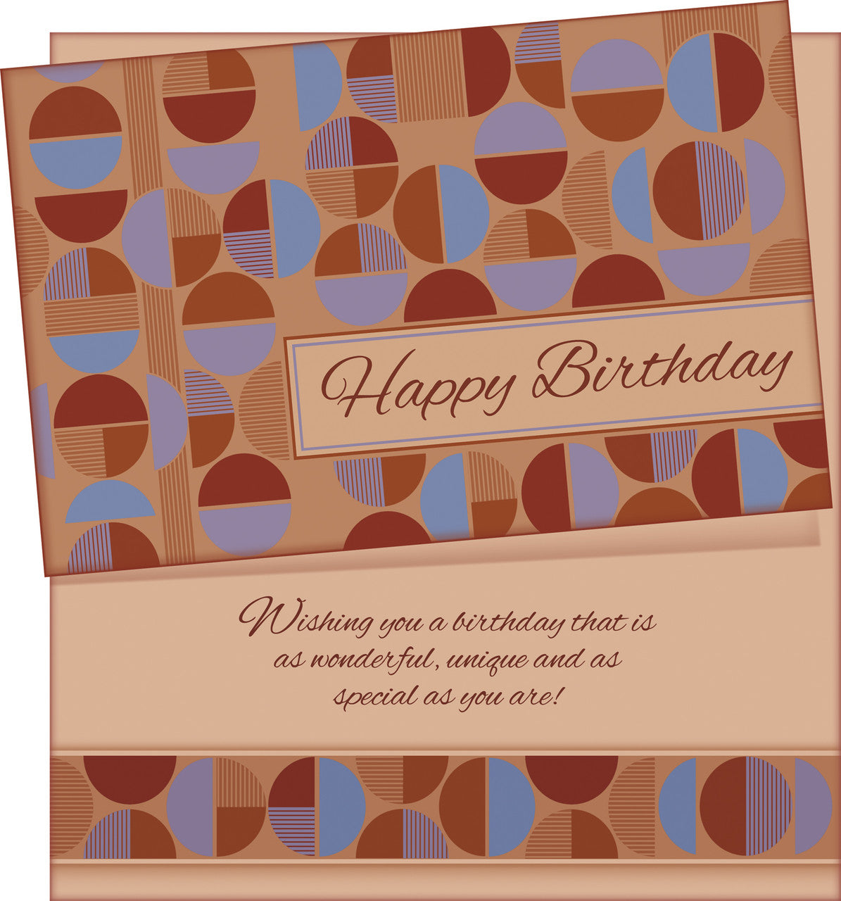 Retro Geometric Birthday Card