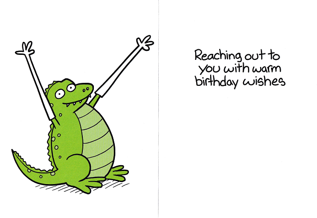 Dinosaur Arm Extensions - Humor Birthday Card