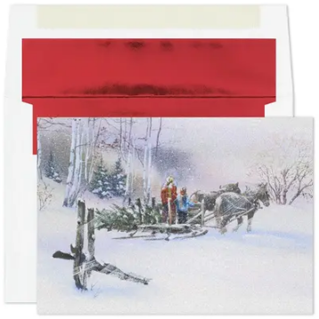 Snow is Glistening Christmas Card