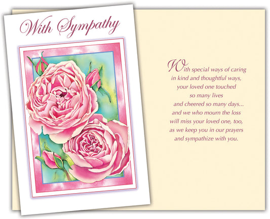 Roses With Sympathy Card