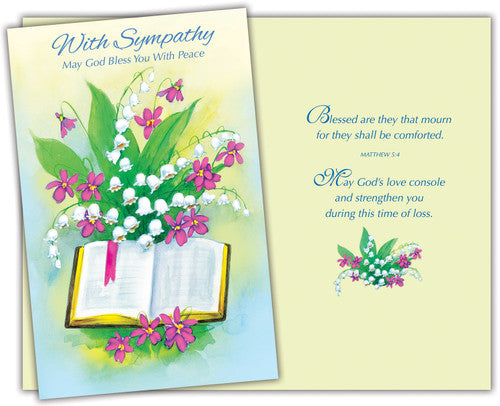 With Sympathy - May God Bless You With Peace Card