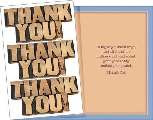 Thank You Thank You Thank You Card