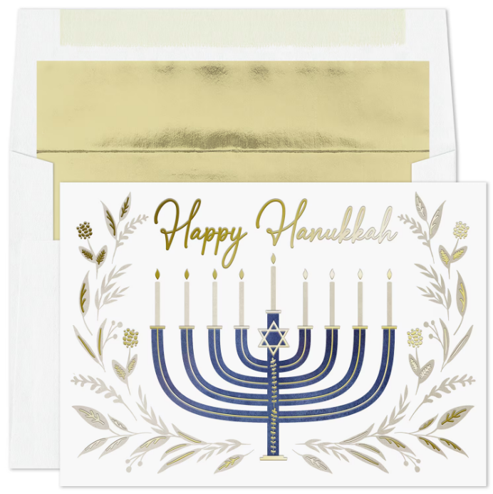 Happy Hanukkah Menorah Card