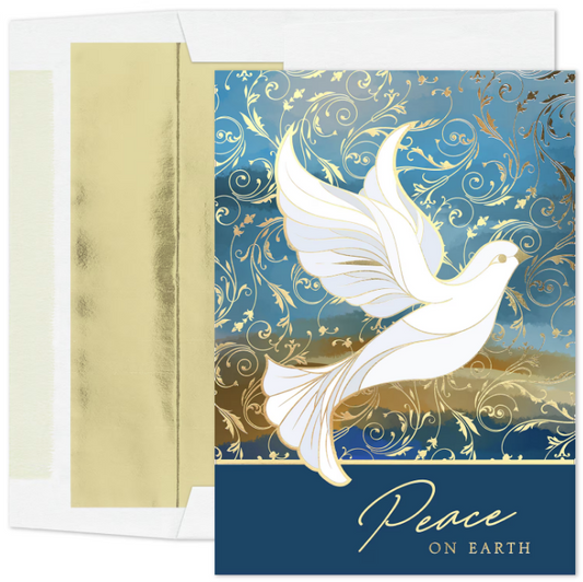 Peace on Earth Dove Holiday Card