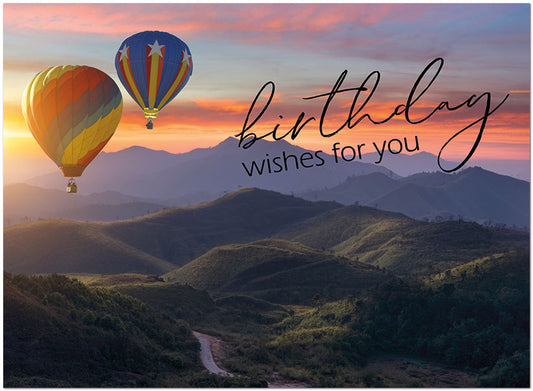 Hot Air Balloons Birthday Card