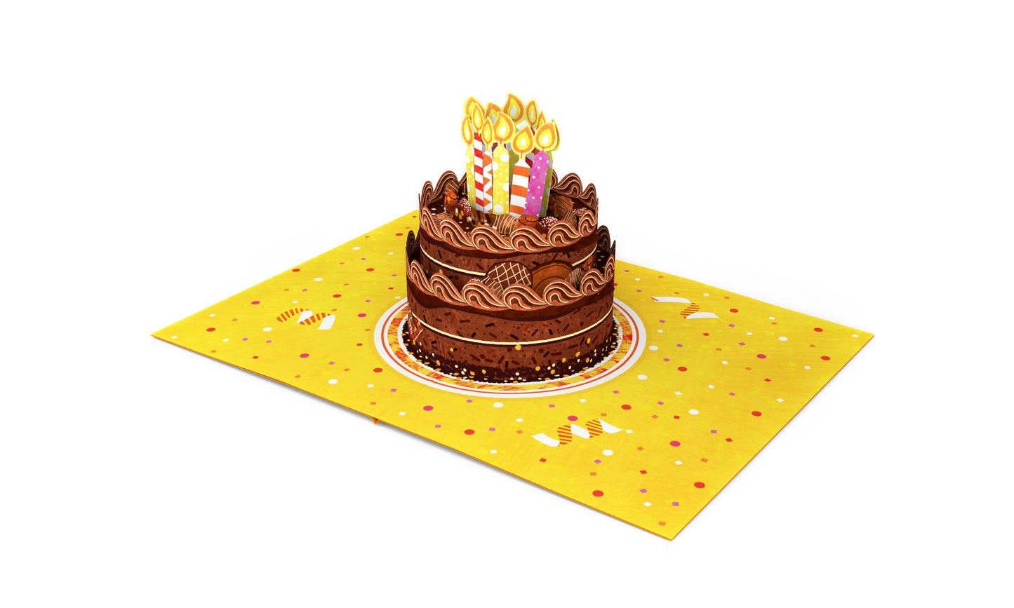 Birthday Chocolate Cake Pop-Up Card