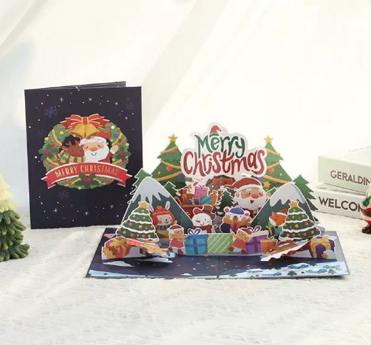 3D Christmas Wonderland Pop-Up Card