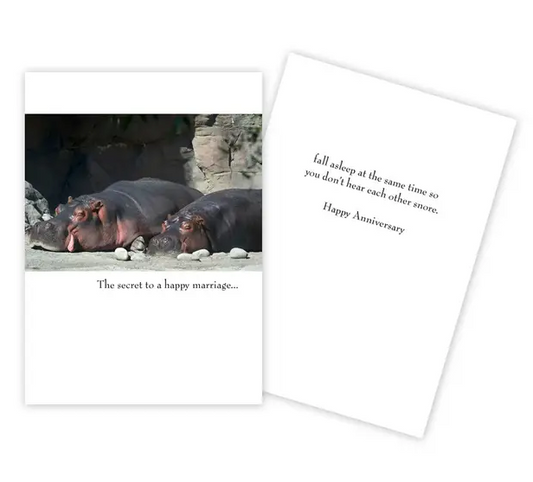 Hippos - Funny Anniversary Card