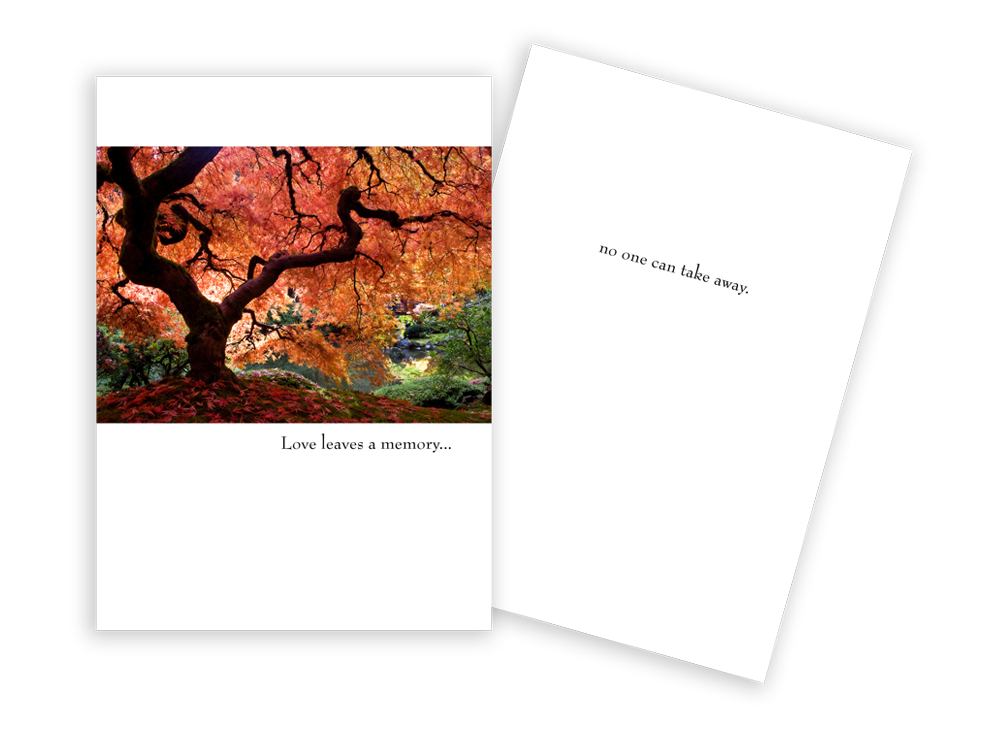 Love leaves a Memory - Sympathy Card