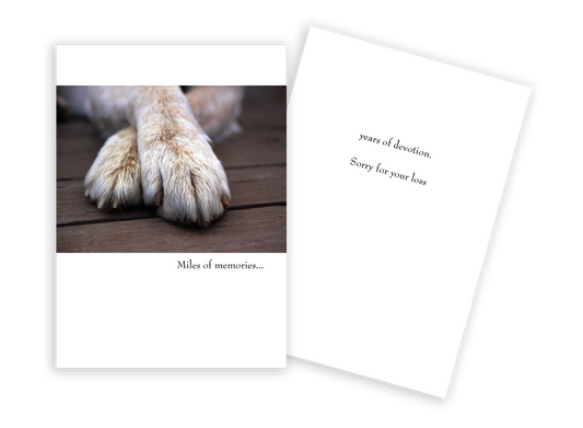 Dog Paws - Pet Sympathy Card