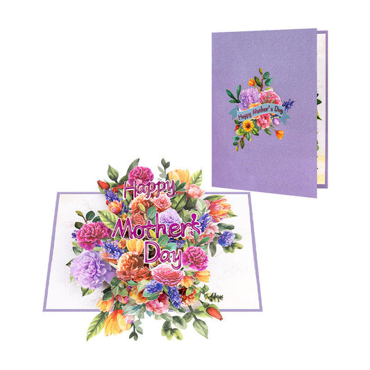 Vibrant Spring Bouquet 3D Mother's Day Pop-Up Card