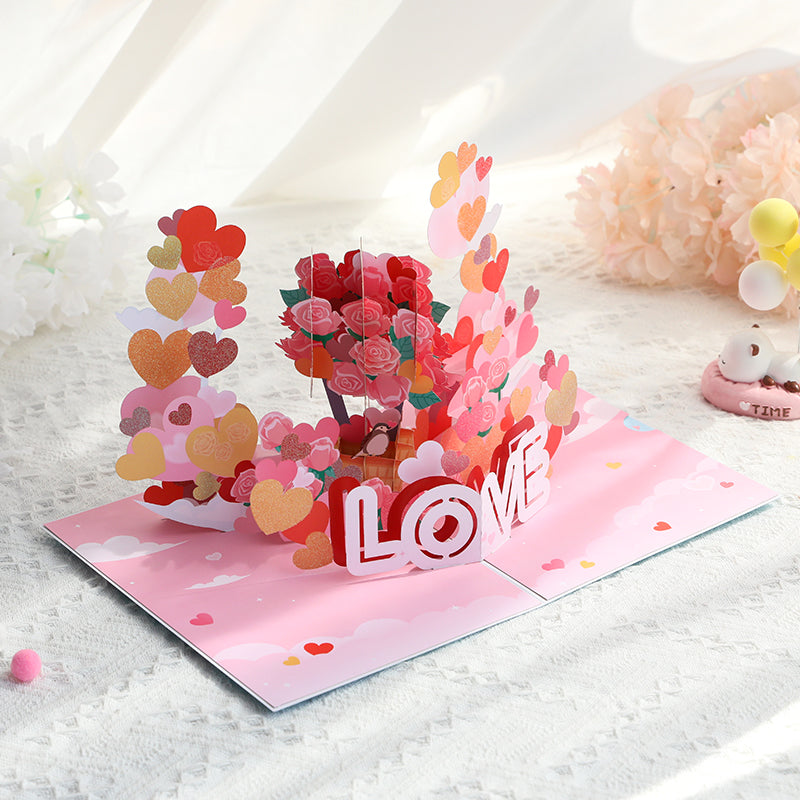 Love Hearts Pop-Up Card