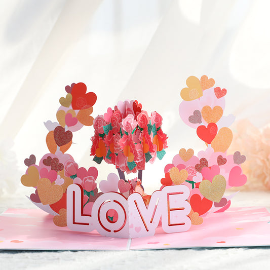 Love Hearts Pop-Up Card