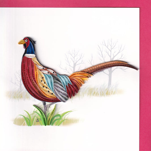 Pheasant Quilling Card