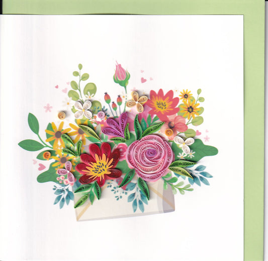 Floral Envelope Quilling Card