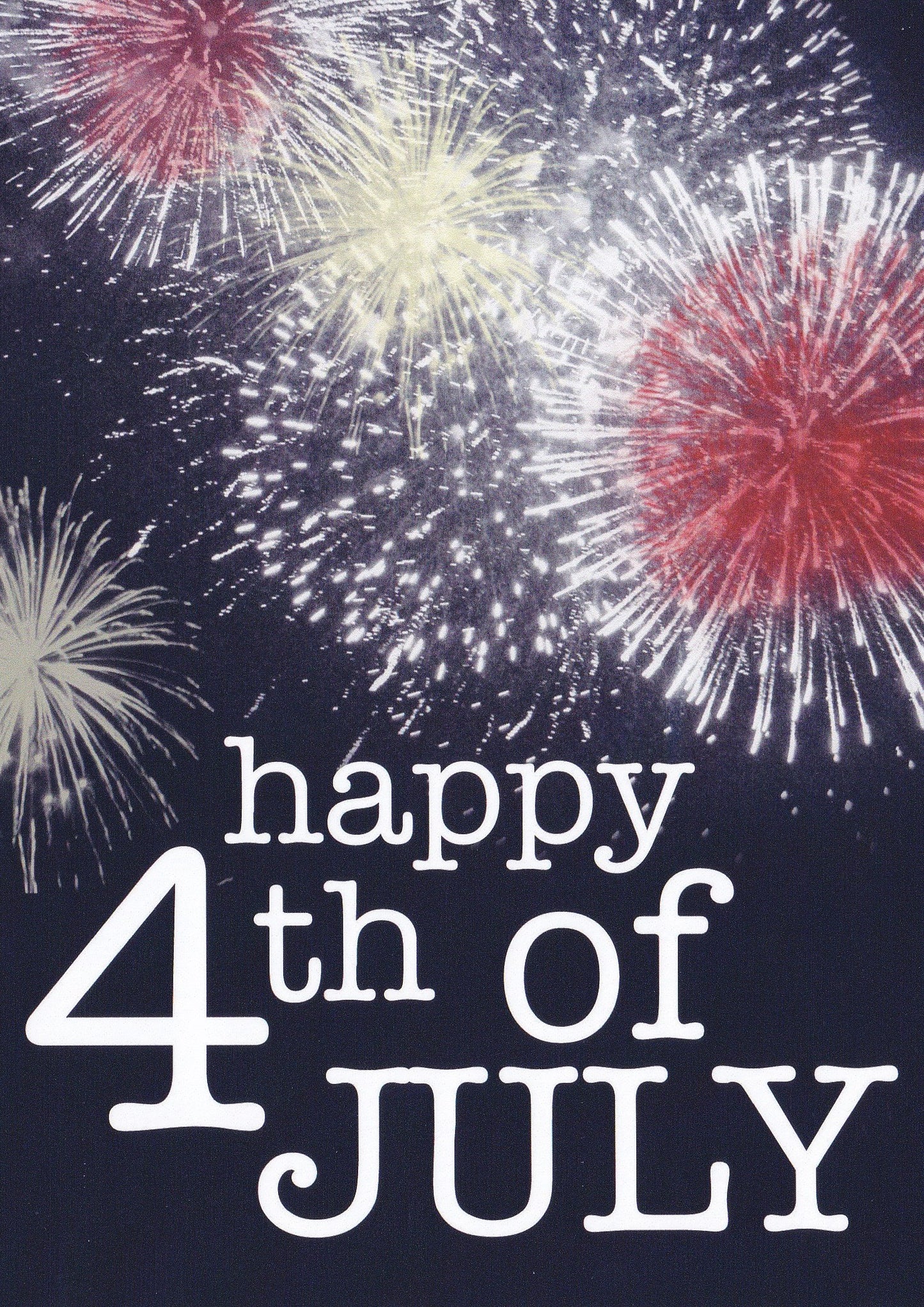 Festive Fireworks Sparkle 4th of July Card