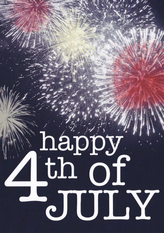Festive Fireworks Sparkle 4th of July Card