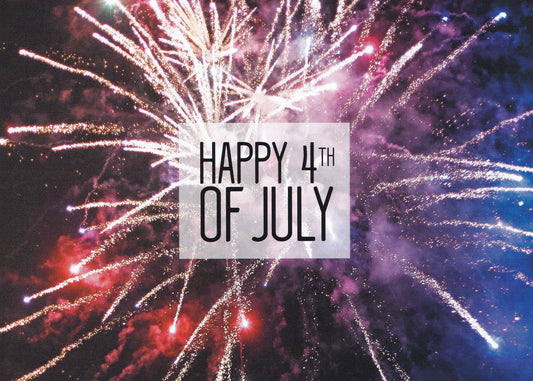Vibrant Fireworks Grand Finale 4th of July Card