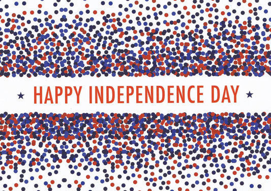 Patriotic Confetti Blast Independence Day Card