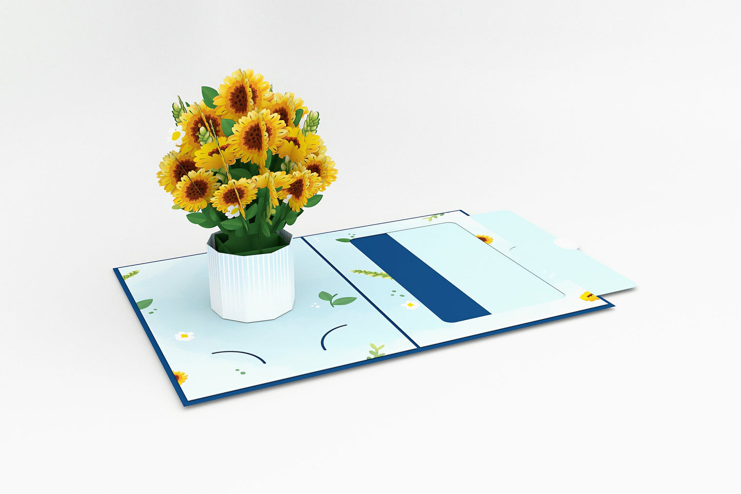 Sunflowers Floral Bouquet Pop-Up Card