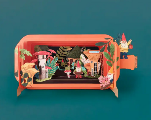 Message in a Bottle - Mushrooms and Gnomes Pop-Up Card