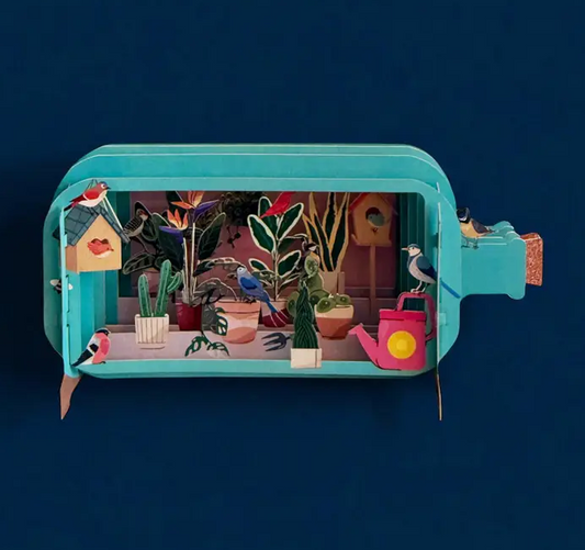 Botanical Birds - Message in a Bottle - Pop-Up Card