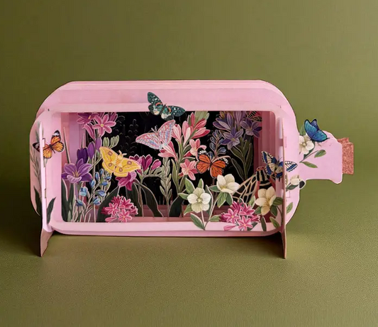 Butterfly Garden - Message in a Bottle - Pop-Up Card