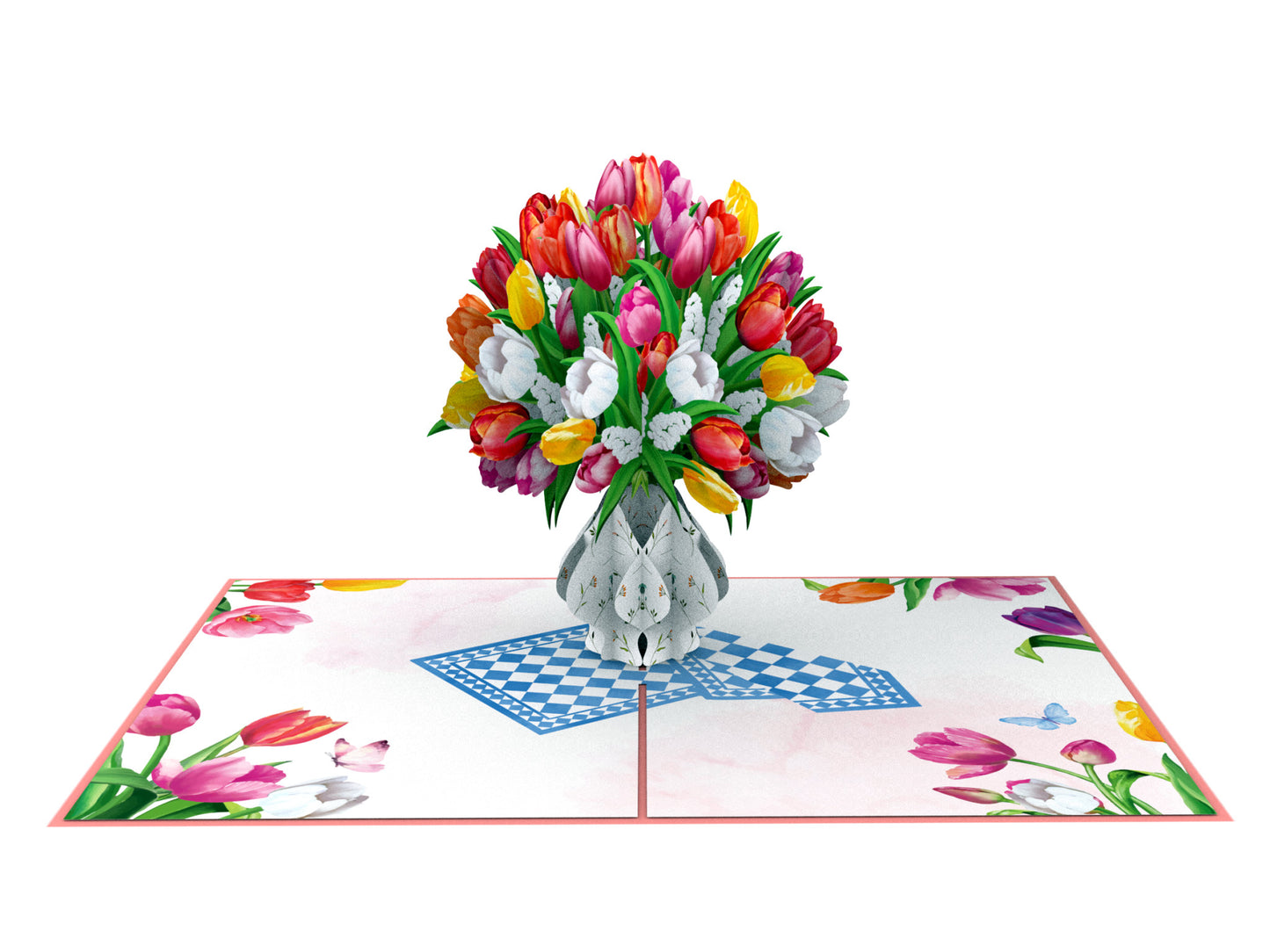 Tulips in Vase Pop-Up Card