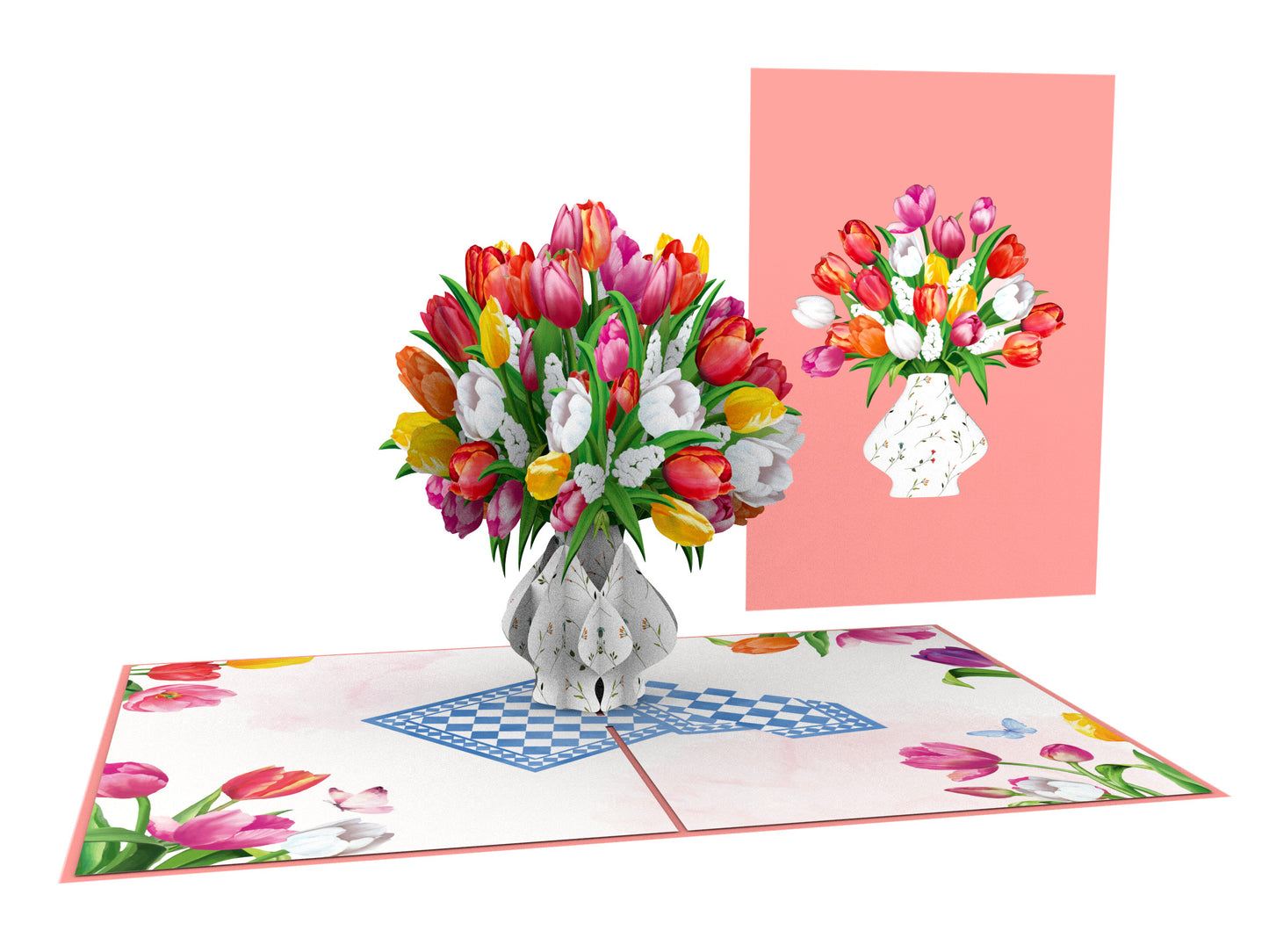 Tulips in Vase Pop-Up Card