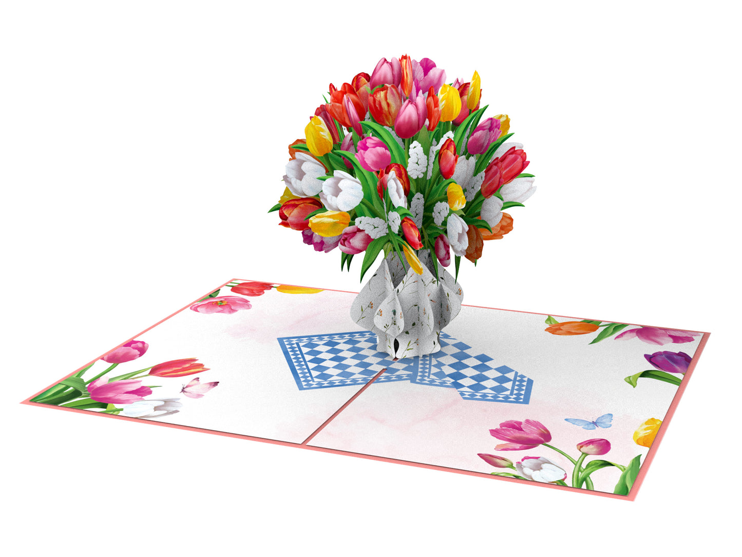 Tulips in Vase Pop-Up Card