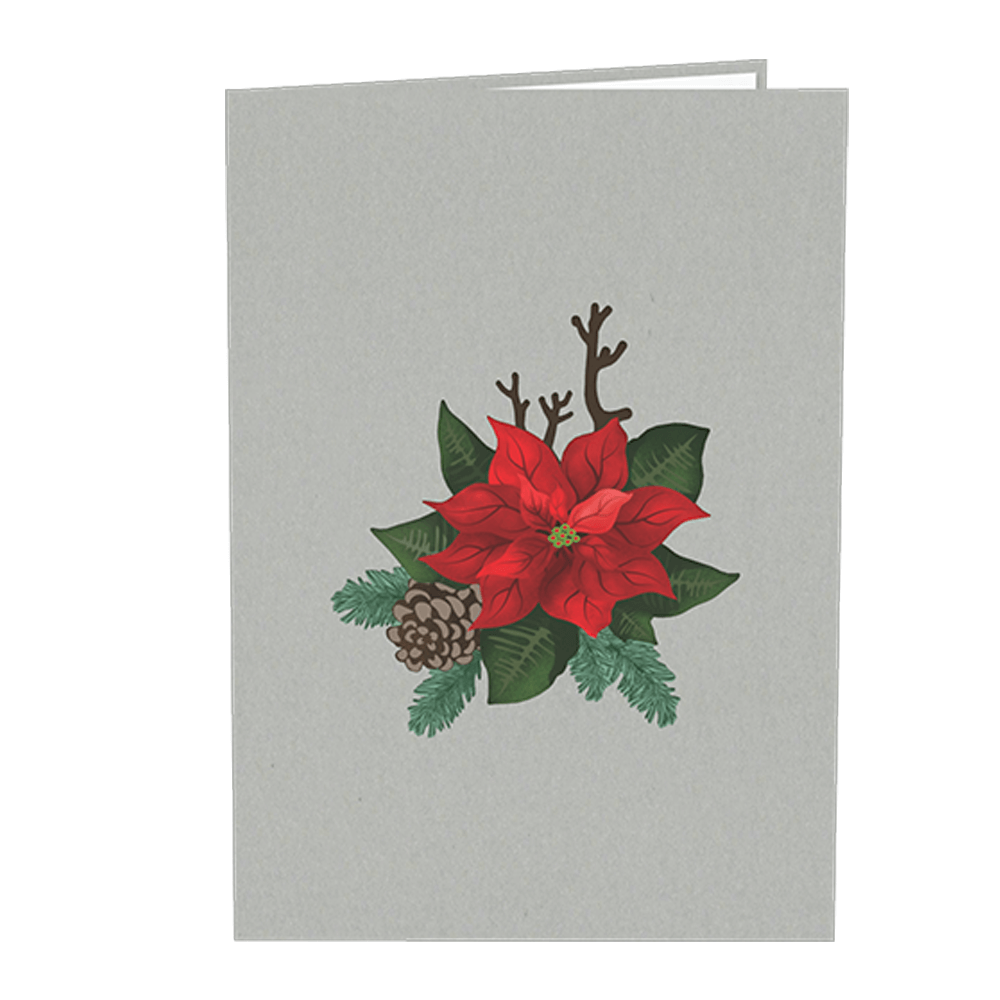 Holiday Floral Basket Pop-Up Card