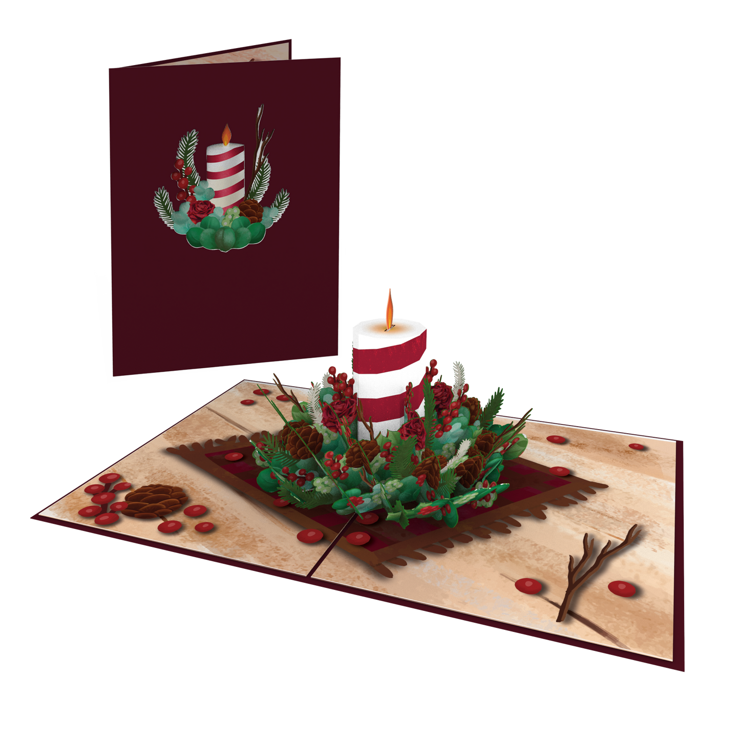 Holiday Candle Pop-Up Card