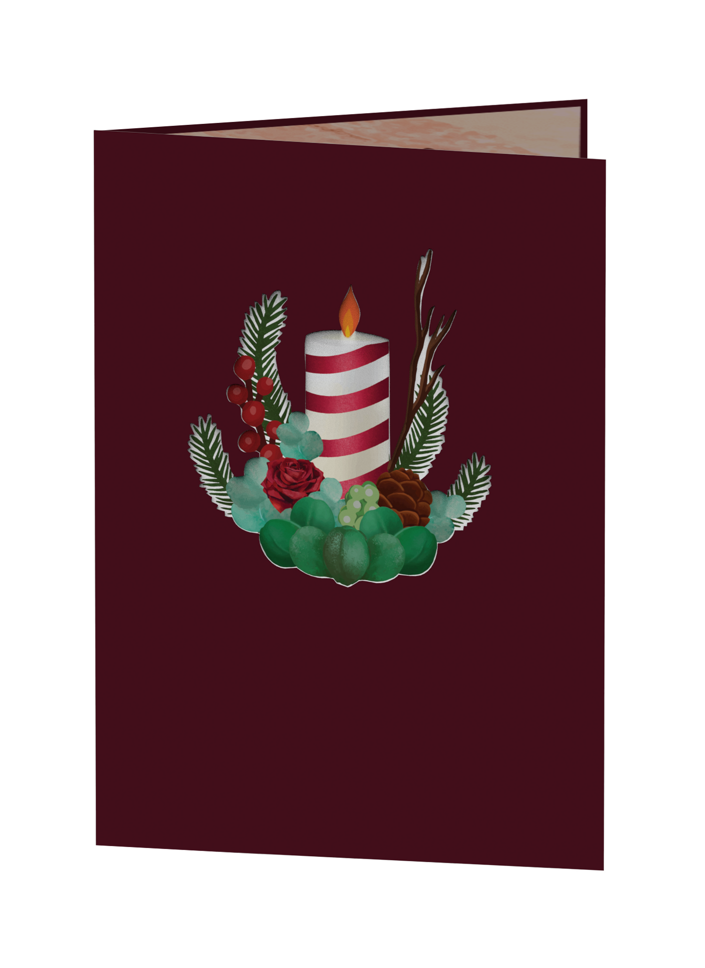 Holiday Candle Pop-Up Card