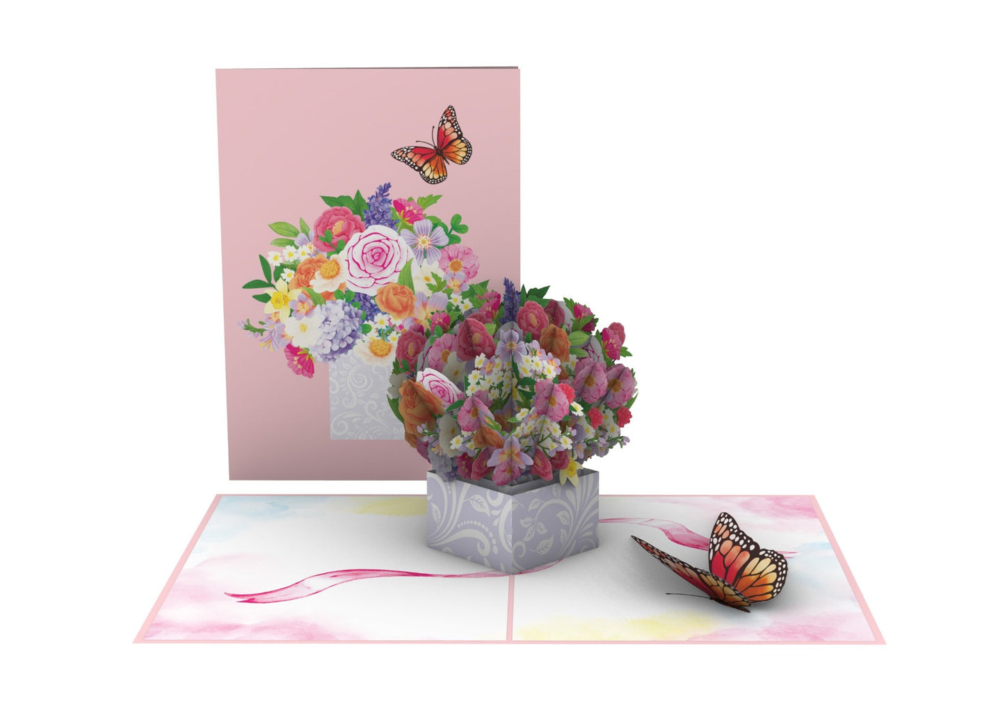Mixed Flower Pot Pop-Up Card
