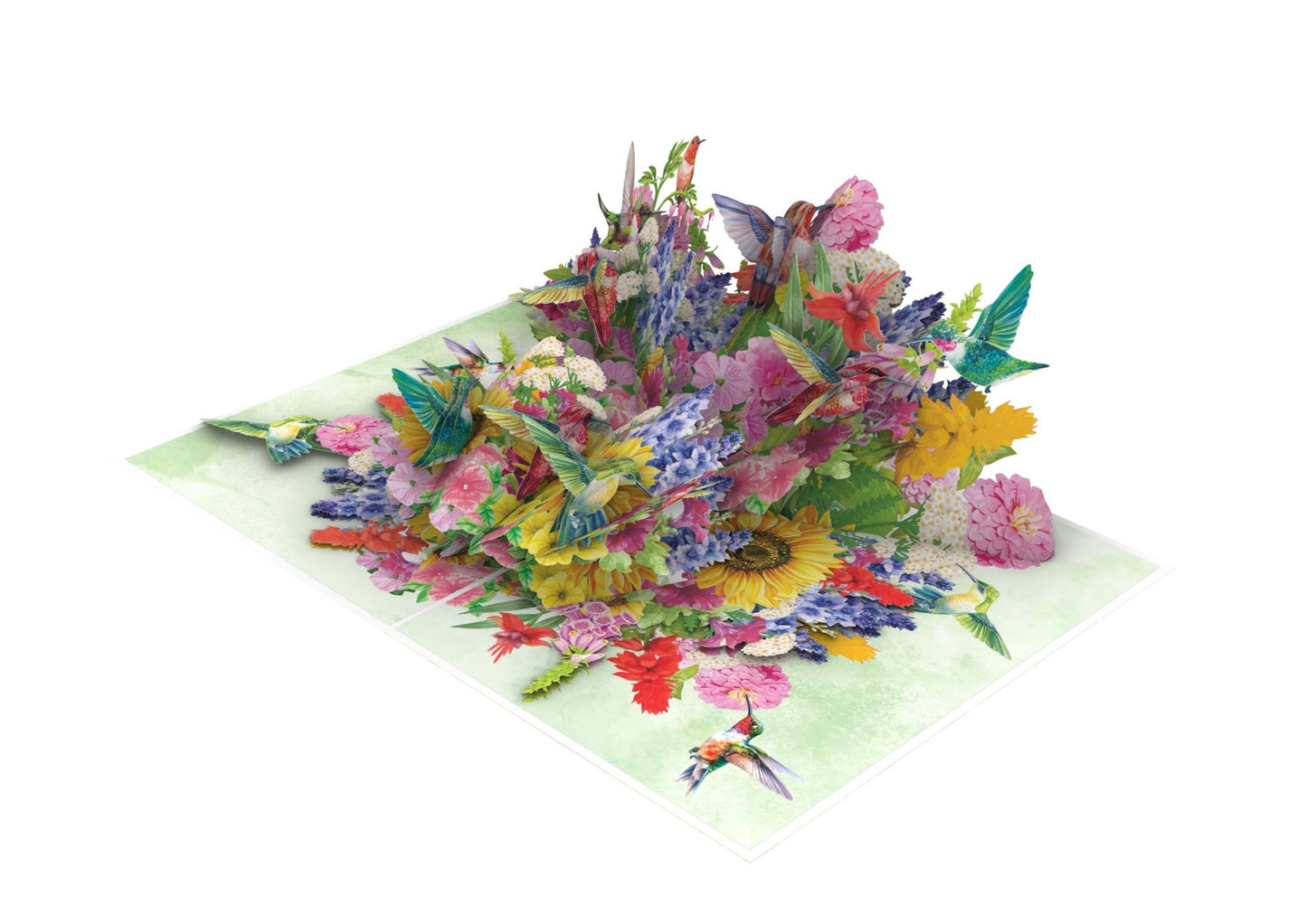 Hummingbird Garden Pop-Up Card