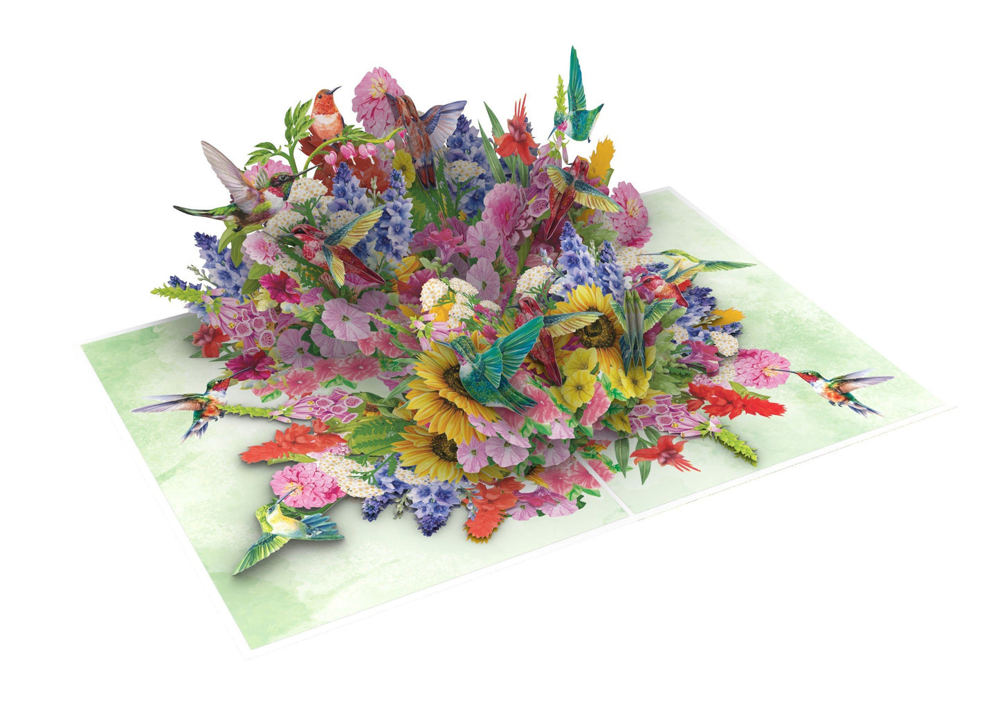 Hummingbird Garden Pop-Up Card