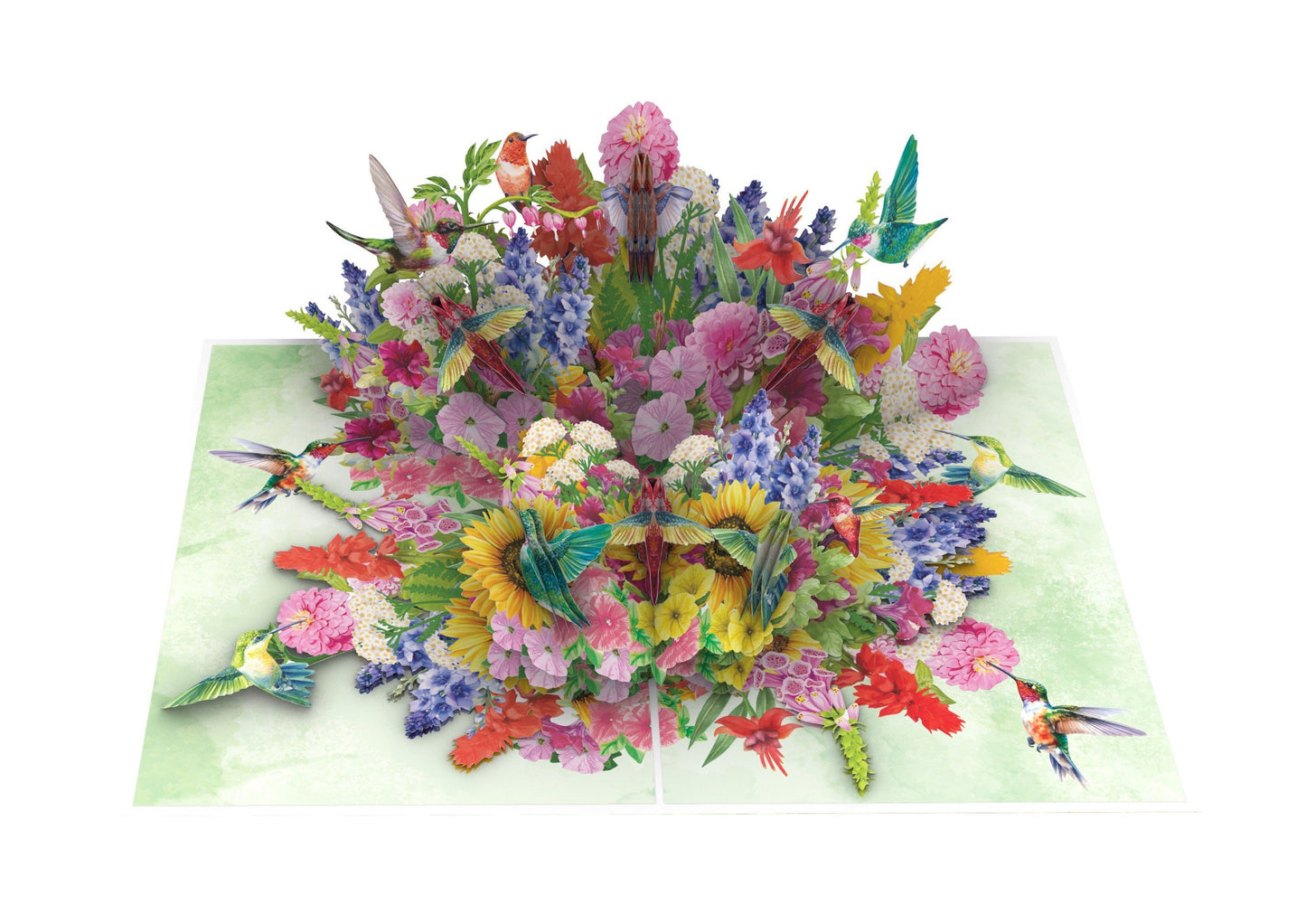 Hummingbird Garden Pop-Up Card